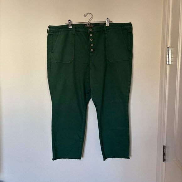 Torrid Size 22 Mom Straight Vintage Stretch High Rise Jean Green NWT - Picture 2 of 7